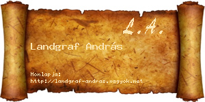 Landgraf András névjegykártya
