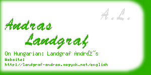 andras landgraf business card